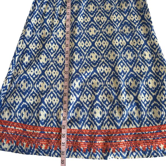 THML Blue and Cream Shift Knee Length Sleeveless Dress Women’s Size Small - Picture 4 of 9